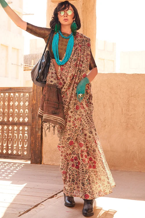 Fancy Saree With Blouse Piece