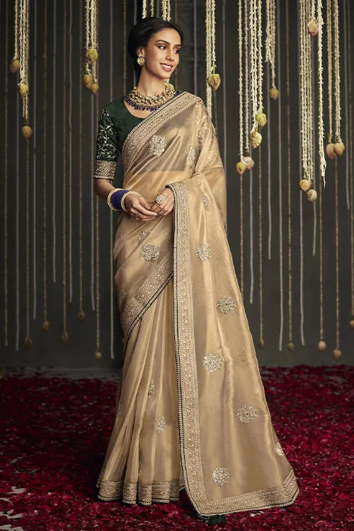 Designer Heavy Embroidery Work Saree