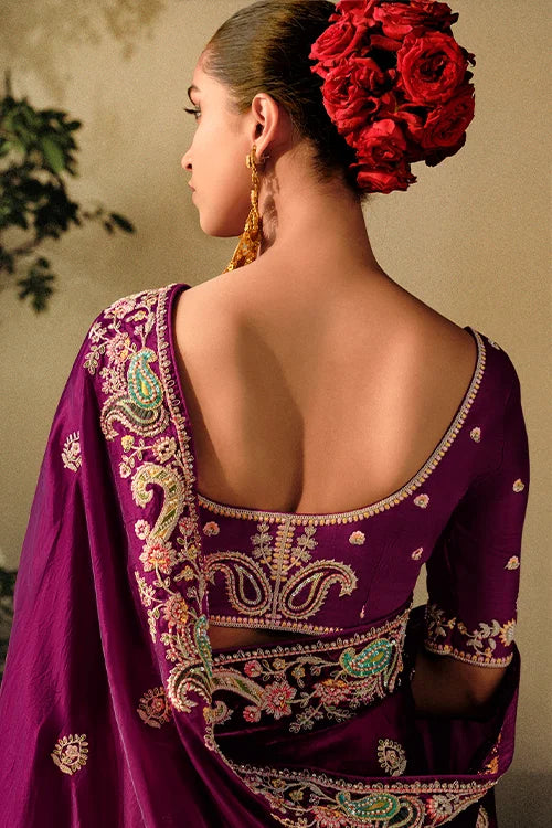 Designer Saree With Designer Blouse