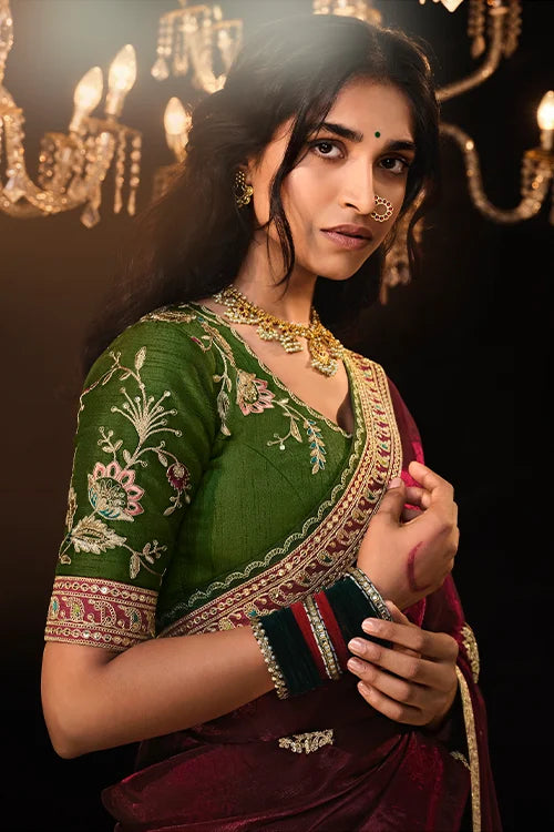 Wedding Saree Collection With Designer Blouse Piece