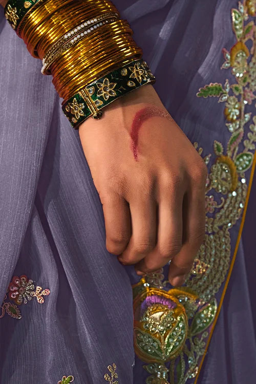 Heavy Embroidery Work Saree With Blouse