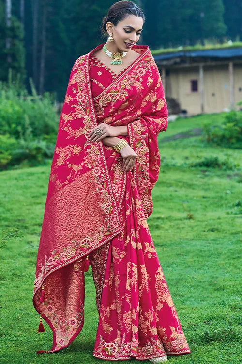Heavy Bridal look Saree