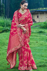 Heavy Bridal look Saree