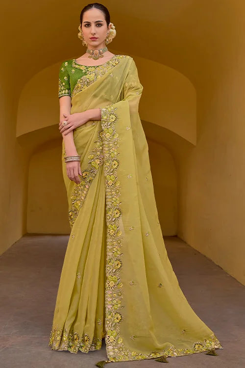 Haldi-Ceremony Saree With Blouse