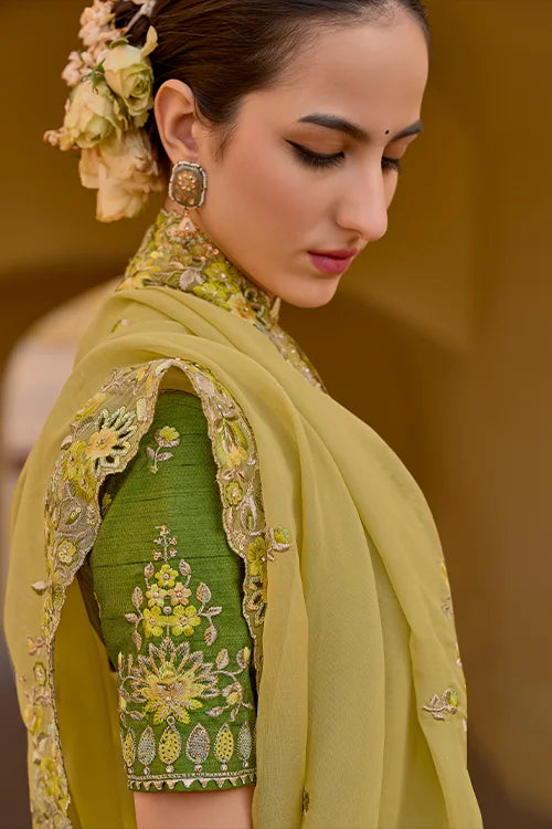 Haldi-Ceremony Saree With Blouse