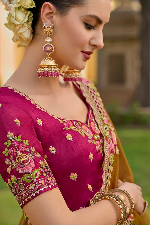 Organza Silk Saree With Blouse