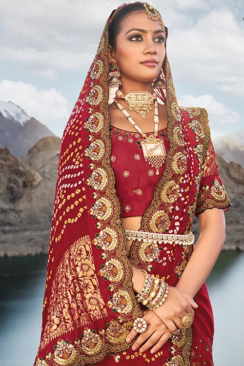 New Collection In Bandhani Saree