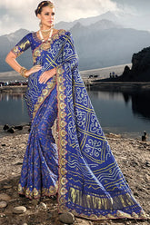 Bandhani Saree With Blouse