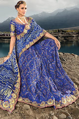 Bandhani Saree With Blouse