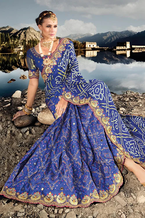 Bandhani Saree With Blouse
