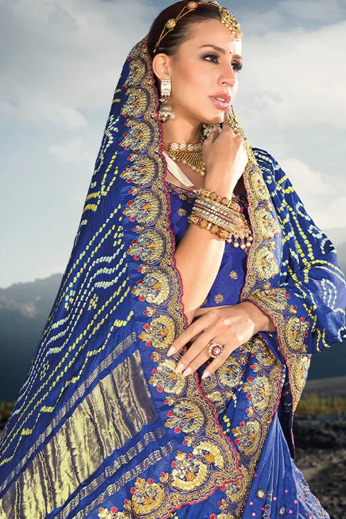 Bandhani Saree With Blouse