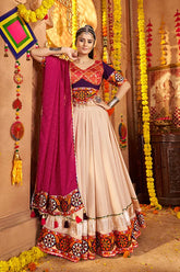 Beige Chaniya Choli for Navratri
