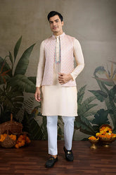 Traditional Beige Kurta Set