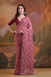 Bollywood Designer Maroon Georgette Saree