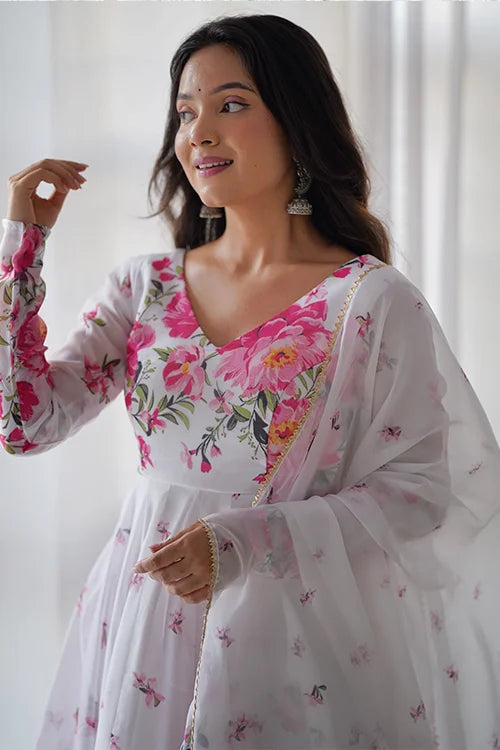 Full Flair Anarkali Dress with Dupatta