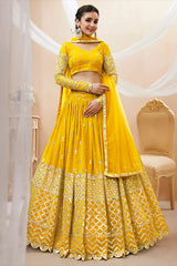 Yellow Lehenga Choli for Modern Haldi Celebrations