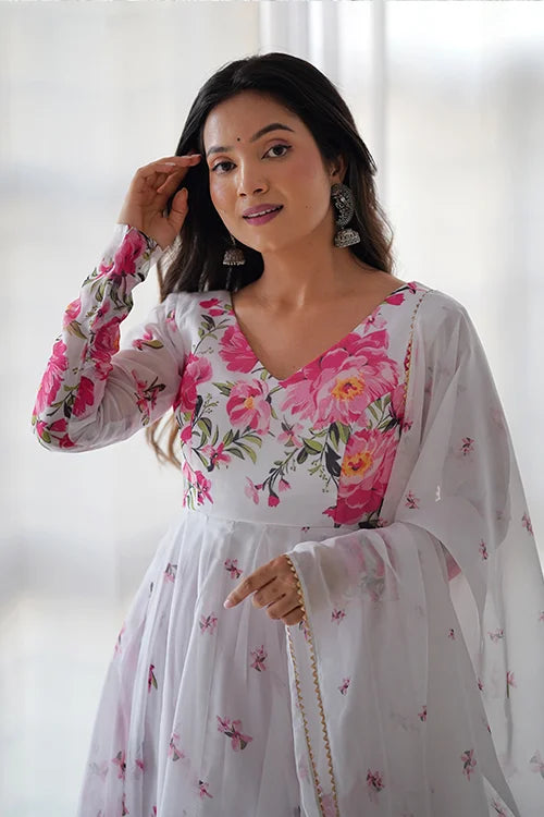 Stylish Organza Anarkali Suit for Women