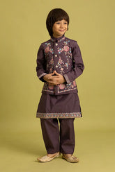 Premium Purple Kids Kurta Set
