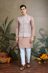 Dusty Brown Silk Kurta