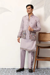 Dusty Lavender Koti Kurta Pant Set