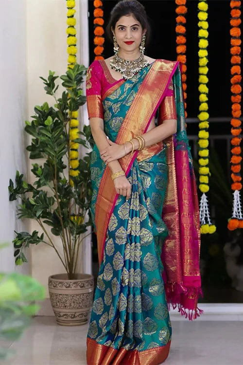 Exclusive Traditional Attire Beautiful Silk Saree shubhkalastore