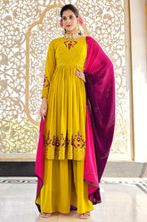 Embroidered Kurta Palazzo Set