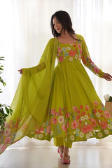 Stylish Dupatta Set Black Anarkali