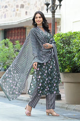 Chanderi Cotton Dupatta Set