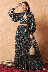 Foil Printed Lehenga