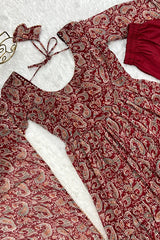 Printed Anarkali with Matching Dupatta