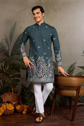 Festive Green Kurta for Men
