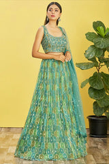 sequins lehenga choli with dupatta
