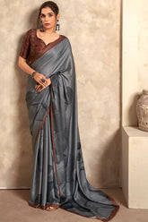 Party Wear Sari With Blouse