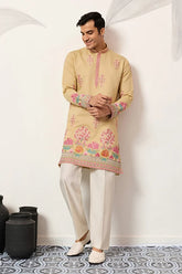 Groom Yellow Kurta for Haldi