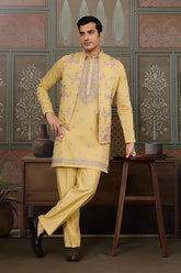 Haldi Ceremony Koti Kurta for Men