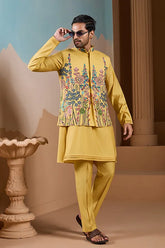 Haldi Ceremony Yellow Koti Kurta