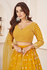 Yellow color lehenga choli