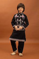 Royal Black Koti Kurta Pajama