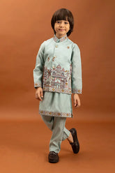 Wedding Sky Blue Koti Kurta