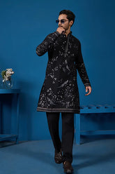 Magic Black Embroidered Kurta Set