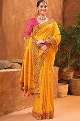 Marriage Haldi Ceremony Saree