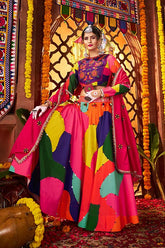 Multi Color Mirror Chaniya Choli