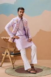 Lavender Wedding Koti Kurta Set