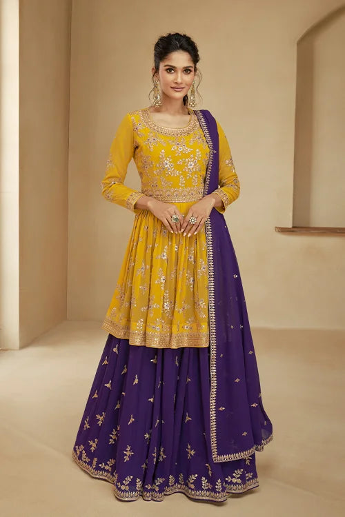 Wedding Wear Mustard Salwar Suit With Dupatta at Shubhkala shubhkalastore