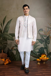 Off-White Roman Silk Kurta
