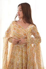 Fox Georgette Full Flair Anarkali Dress for Navratri Festival