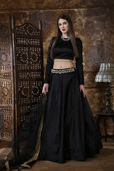 Party Wear Black Lehenga