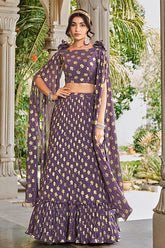 Light Purple Party Wear Lehenga