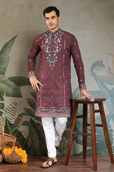 Pastel Chocolate Kurta for Men