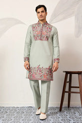 Pista Green Kurta Pant Set